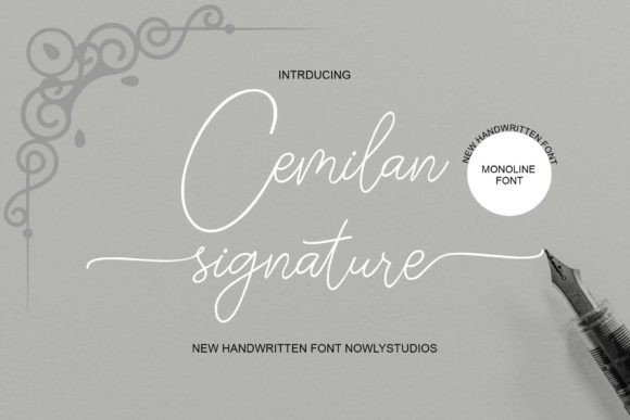 Cemilan Signature Font: A Handwritten Script for Editorial Design