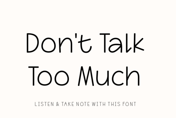 Don t Talk Too Much Font: An Editorial Design Review