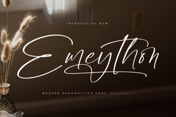 Emeython: A Dazzling Script Font for Elegant Craft and Product Design