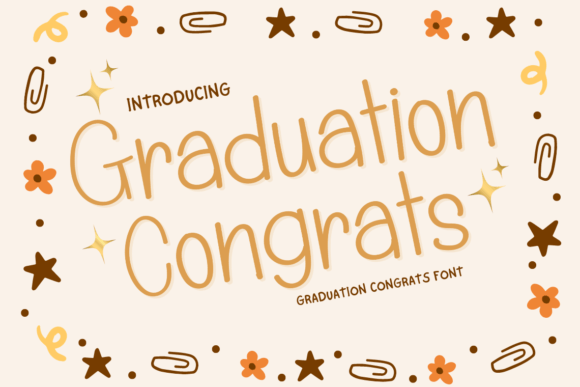 Graduation Congrats Font for Editorial Design