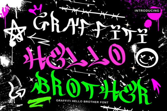 Graffiti Hello Brother Font: Bold Type for Makers