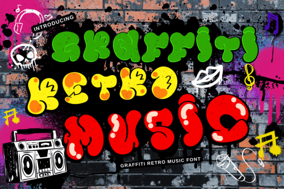 Graffiti Retro Music Font: Urban Editorial Design