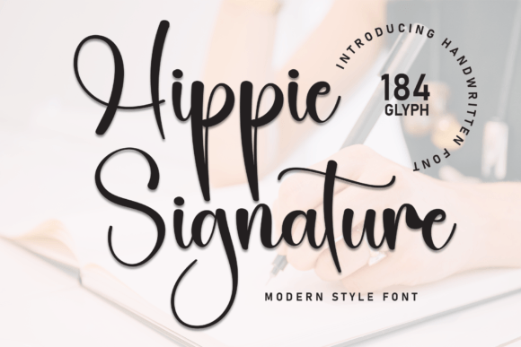 Hippie Signature Font: Bold Handwritten Style for Editorial Layouts