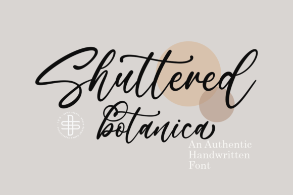 Shuttered Botanica Font: Handcrafted Charm for Makers