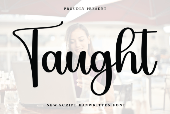 Taught Font: Elegant Handwritten Typography for Editorial Design